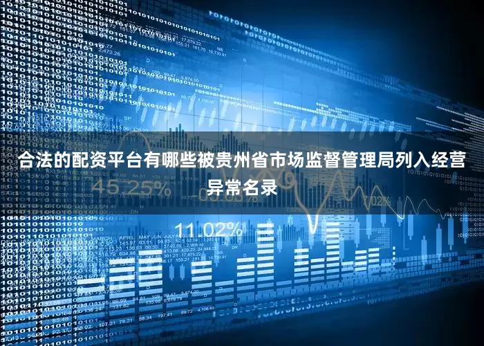合法的配资平台有哪些被贵州省市场监督管理局列入经营异常名录